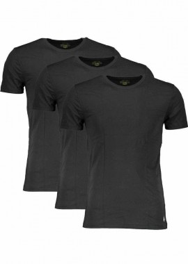 ΑΝΔΡΙΚΑ T-SHIRT POLO RALPH LAUREN CREW KONTOMANIKA 3 TMX ΜΑΥΡΟ