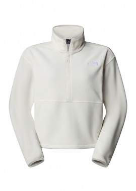 ΓΥΝΑΙΚΕΙΟ ΦΟΥΤΕΡ FLEECE THE NORTH FACE GLACIER 1/2 ZIP SHORT ΚΑΝΟΝΙΚΗ ΓΡΑΜΜΗ ΕΚΡΟΥ