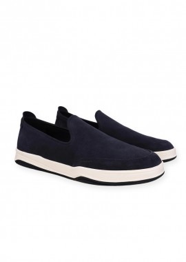 IZAC - ΑΝΔΡΙΚΑ ΠΑΠΟΥΤΣΙΑ IZAC ERICO HIGH-TOP ΔΕΡΜΑΤΙΝΑ SNEAKERS ΣΚΟΥΡΟ ΜΠΛΕ