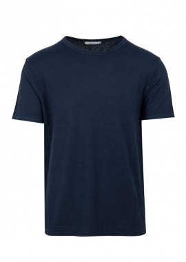 ΑΝΔΡΙΚΟ ΚΟΝΤΟΜΑΝΙΚΟ ΛΙΝΟ T-SHIRT ΜΕ ΛΑΙΜΟΚΟΨΗ CROSSLEY GRIPEN ΚΑΝΟΝΙΚΗ ΓΡΑΜΜΗ ΖΑΦΕΙΡΙ