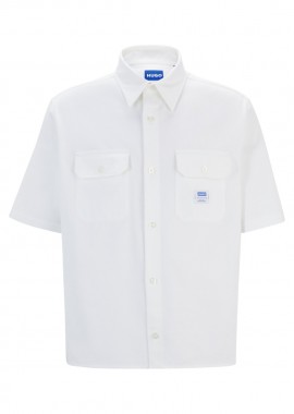 ΑΝΔΡΙΚΟ ΠΟΥΚΑΜΙΣΟ HUGO EKYNO ΚΟΝΤΟΜΑΝΙΚΟ ΛΕΥΚΟ