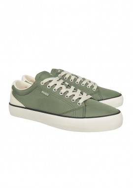 HUGO - ΑΝΔΡΙΚΑ ΠΑΠΟΥΤΣΙΑ HUGO CROSS SNEAKERS ΧΑΚΙ