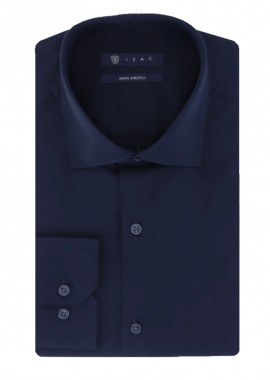 ΑΝΔΡΙΚΟ ΠΟΥΚΑΜΙΣΟ IZAC Μ.Μ. VILLE SATINSLIM NOS ΣΤΕΝΗ ΓΡΑΜΜΗ ΜΠΛΕ