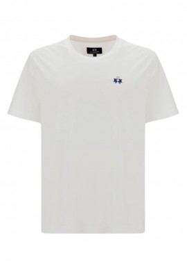 ΑΝΔΡΙΚΟ T-SHIRT LA MARTINA ΚΟΝΤΟΜΑΝΙΚΟ ΛΕΥΚΟ