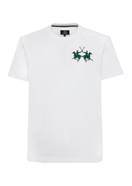 ΑΝΔΡΙΚΟ T-SHIRT LA MARTINA ΚΟΝΤΟΜΑΝΙΚΟ ΛΕΥΚΟ