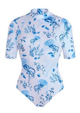 ΓΥΝΑΙΚΕΙΟ ΟΛΟΣΩΜΟ ΚΟΝΤΟΜΑΝΙΚΟ RASHGUARD VILEBREQUIN ΛΕΥΚΟ