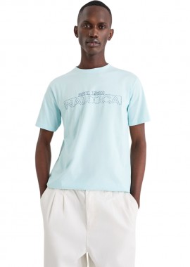 ΑΝΔΡΙΚΟ T-SHIRT NAUTICA ΚΟΝΤΟΜΑΝΙΚΟ ΓΑΛΑΖΙΟ