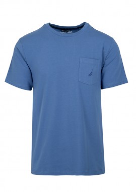 NAUTICA - ΑΝΔΡΙΚΟ T-SHIRT NAUTICA ΚΟΝΤΟΜΑΝΙΚΟ ΜΠΛΕ