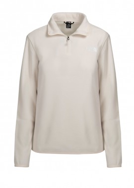 ΓΥΝΑΙΚΕΙΟ ΦΟΥΤΕΡ FLEECE THE NORTH FACE GLACIER 1/4 ZIP ΚΑΝΟΝΙΚΗ ΓΡΑΜΜΗ ΕΚΡΟΥ