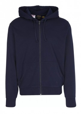 ΑΝΔΡΙΚΗ ΖΑΚΕΤΑ L/S HOODIE LOUNGE TOP POLO RALPH LAUREN ΚΑΝΟΝΙΚΗ ΓΡΑΜΜΗ ΜΠΛΕ