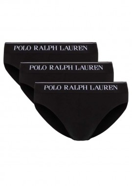 ΑΝΔΡΙΚΑ ΕΣΩΡΟΥΧΑ POLO RALPH LAUREN LOW RISE BRIEF 3 ΤΜΧ ΜΑΥΡΟ