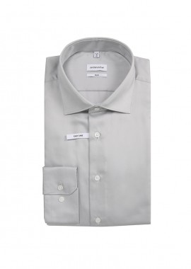 ΑΝΔΡΙΚΟ ΜΑΚΡΥΜΑΝΙΚΟ ΠΟΥΚΑΜΙΣΟ NEW KENT SLIM FIT ΓΚΡΙ