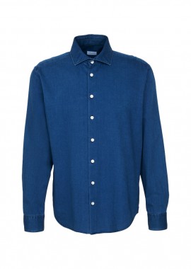 ΑΝΔΡΙΚΟ ΠΟΥΚΑΜΙΣΟ SEIDENSTICKER CASUAL SPREAD KENT o.T. ΚΑΝΟΝΙΚΗ ΓΡΑΜΜΗ REGULAR FIT ΣΚΟΥΡΟ ΜΠΛΕ