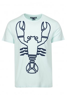 ΑΝΔΡΙΚΟ T-SHIRT ΚΟΝΤΟΜΑΝΙΚΟ ΑΠΟ ΟΡΓΑΝΙΚΟ ΒΑΜΒΑΚΙ THOAP355 ΣΙΕΛ