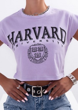 HARVARD LILA CROP TSHIRT