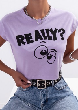 REALLY LILA CROP TSHIRT