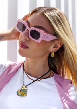 ANNAKEY PALM PINK SUNGLASSES