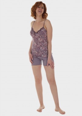 gsecret - Γυναικείο baby doll print floral. ΛΙΛΑ