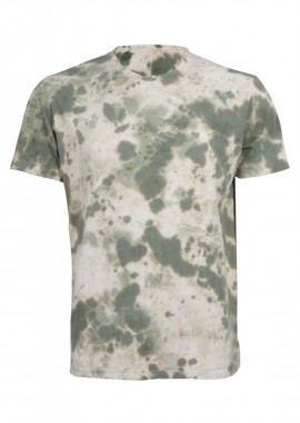 gsecret - Ανδρικό tshirt με λαιμόκοψη tie dye. Street Style ΧΑΚΙ