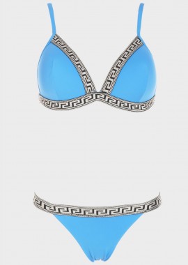 Set bikini με μοτίβο μαίανδρο. Καλύπτει C Cup. INDIGO