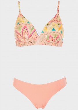 gsecret - Set bikini all print. Καλύπτει D Cup. ΡΟΖ