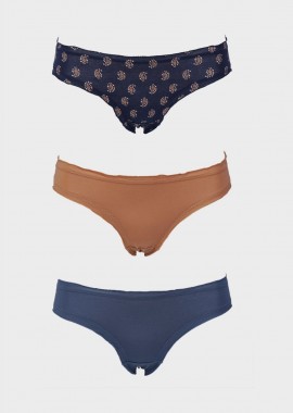 Γυναικείο slip brief cotton . Συσκευασία 3pack MULTI COLOUR