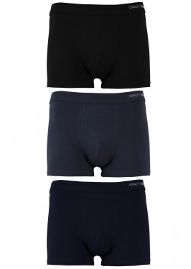 Boxer cotton εσωτερικό λάστιχο. Μαύρο Μπλέ Γκρι. Best Buy 3pack ΜΑΥΡΟ ΜΠΛΕ ΓΚΡΙ