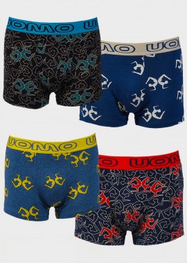 Ανδρικό boxer all print εξωτερικό λάστιχο. Συσκευασία 4pack MULTI COLOUR