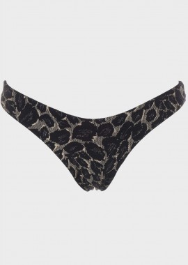 Γυναικείο μονοκίνι brazil Luna glitter λεπτομέρειες ΜΑΥΡΟ