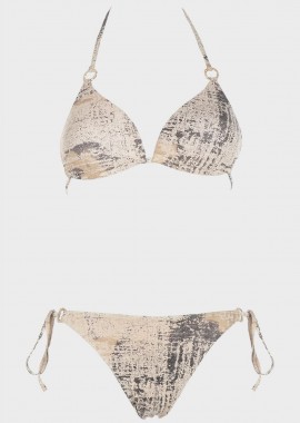 gsecret - Bikini τριγωνάκι push up all print. Καλύπτει B Cup ΜΠΕΖ