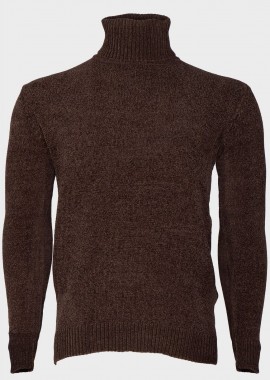 Ανδρικό μονόχρωμο senil ζιβάγκο. Casual Style MARRON