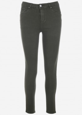 Γυναικείο ελαστικό push up skinny παντελόνι hight waist. ΧΑΚΙ