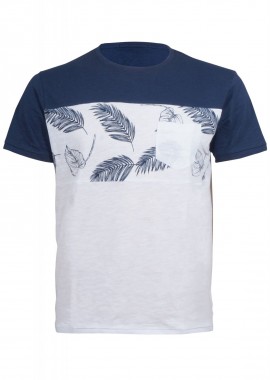 Ανδρικό tshirt dsplay λαιμόκοψη τσεπάκι. Street Style ΜΠΛΕ