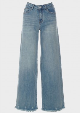 Τζιν ψηλόμεσο παντελόνι wide leg JEAN