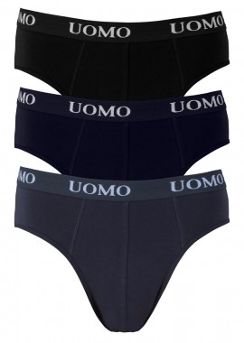 Slip με εξωτερικό λάστιχο.Οικονομική συσκευασία 3 τεμ. ΜΑΥΡΟ ΜΠΛΕ ΓΚΡΙ