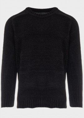 Ανδρικό πουλόβερ senil λαιμόκοψη reglan μανίκι ΜΑΥΡΟ