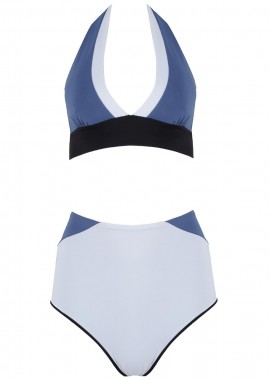 gsecret - Set μαγιό φαρδύ τριγωνάκι με ενίσχυση & bikini ψηλόμεσο.Καλύπτει C & D cup. ΡΑΦ