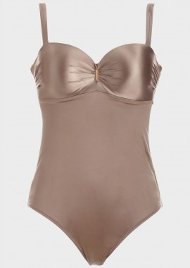 gsecret - Ολόσωμο μαγιο strapless με ενσωματωμένη ενίσχυση.Καλύπτει C-D Cup. SAND