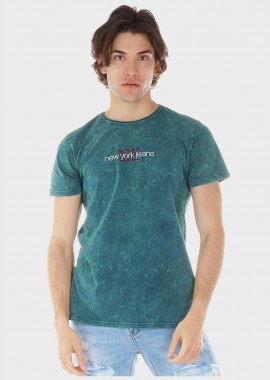 Ανδρικό Tshirt στάμπα 3d κανονική γραμμή. ΠΡΑΣΙΝΟ