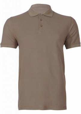 Αντρική μπλούζα τύπου polo κοντό μανίκι. SAND