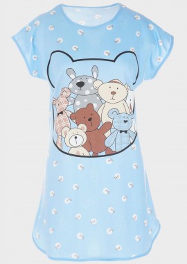 gsecret - Γυναικείο νυχτικό all print bears ΣΙΕΛ