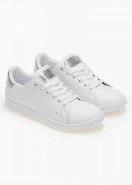 Issue - Basic sneakers με κορδόνια - Ασημί