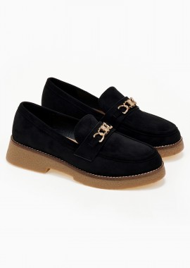 Issue - Loafers με suede υφή - Μαύρο