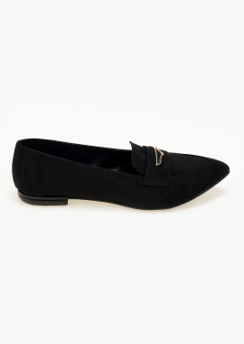 Issue - Loafers με διακοσμητική αγκράφα - Μαύρο