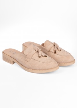 Issue - Loafers με χρυσές λεπτομέρειες - Μπεζ