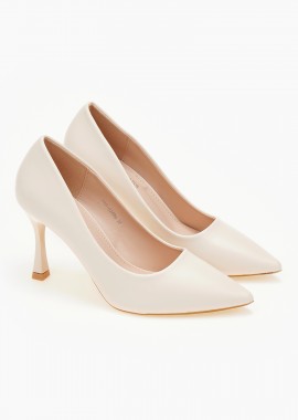 Issue - Μυτερές γόβες με λεπτό τακούνι - Μπεζ