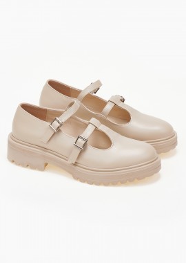 Issue - Loafers με διπλή μπαρέτα - Μπεζ