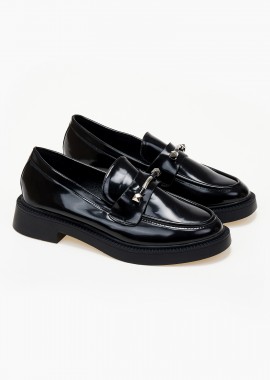 Issue - Loafers με μεταλλική λεπτομέρεια - Μαύρο