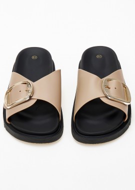 Issue - Σανδάλια flatform με αγκράφες - Πούρο