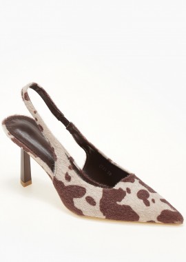 Slingback γόβες με ιδιαίτερο τακούνι - Cow